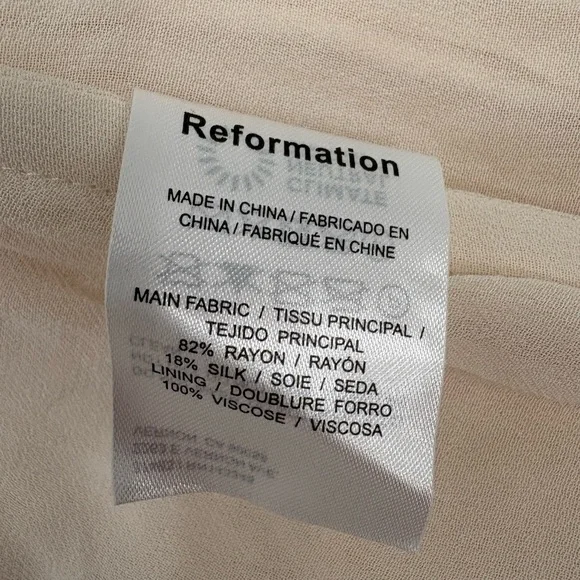 Reformation Addie Cream Velvet Ruched Corset Top Size 12 - Picture 11 of 11